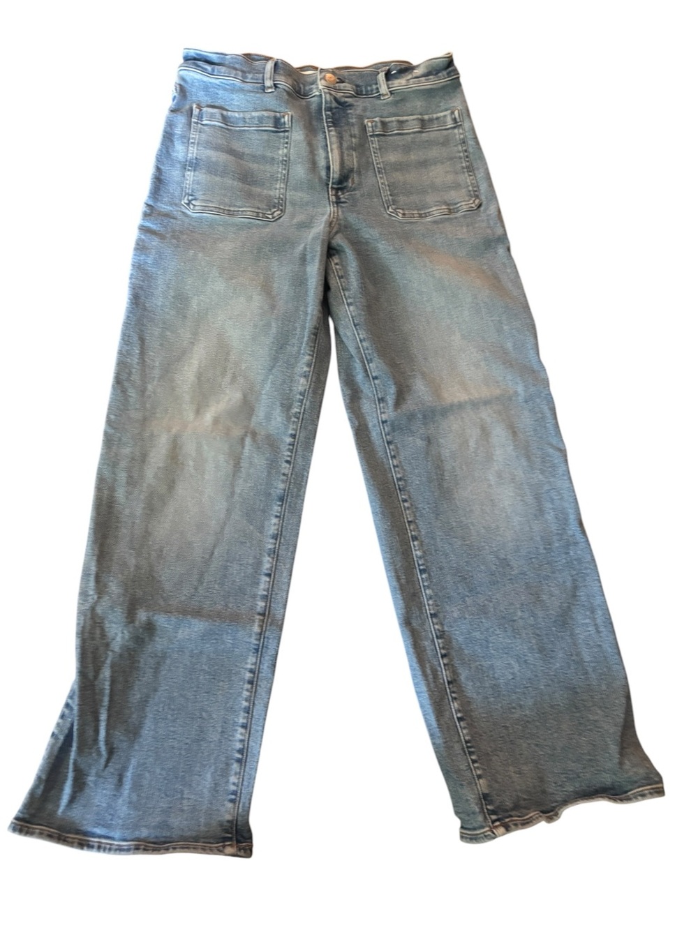 Like New-Madewell Emmett Wide-Leg Full Length Patch Pocket -Size 30 - Atlin Wash - Picture 6 of 10